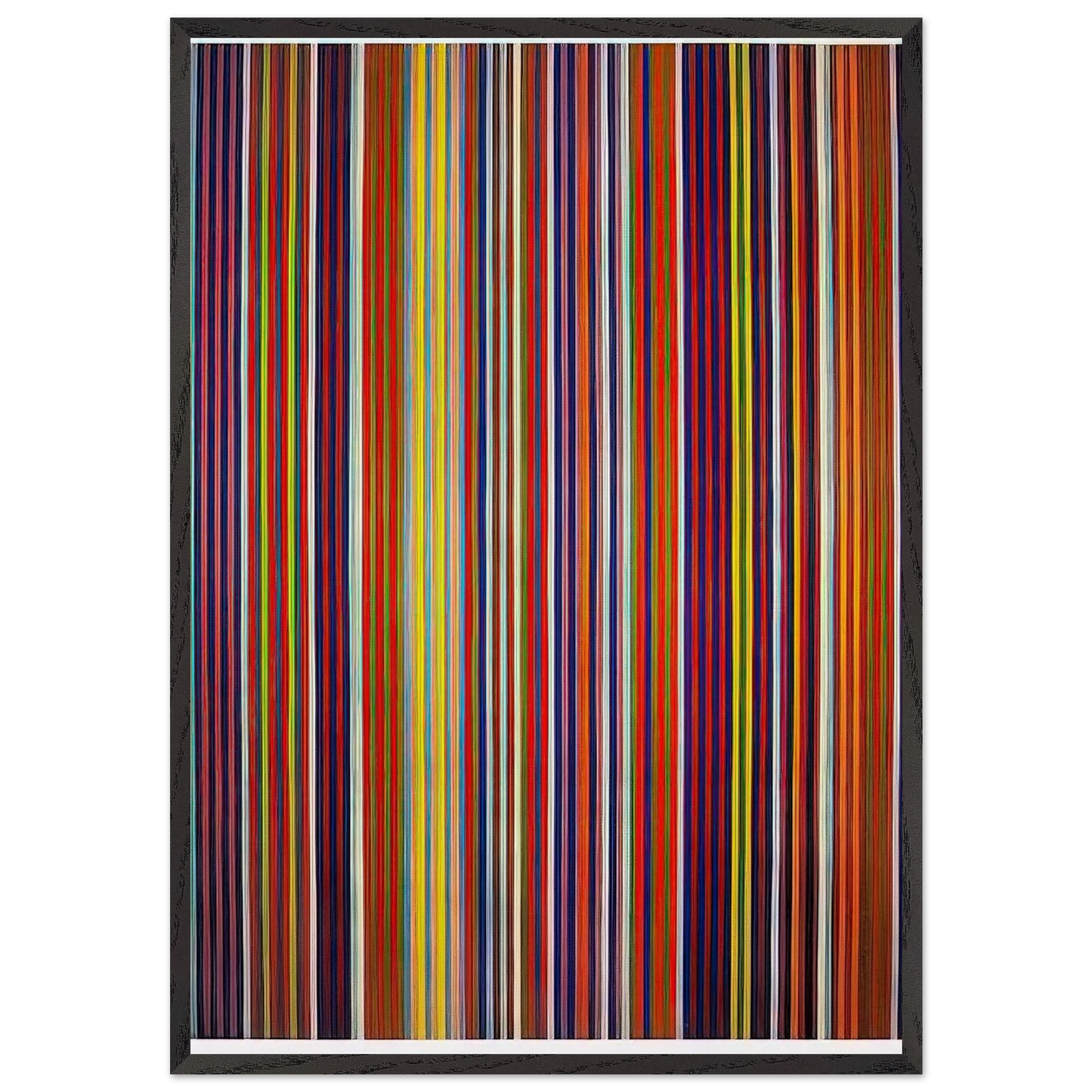 Untitled - 1964 N2 - Gene Davis 70x100 cm / 28x40 inches Framed Art Print – Black Wooden Frame