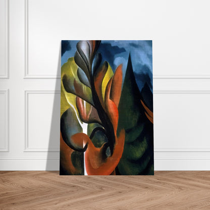 Maple and Cedar, Lake George - Georgia O'Keeffe Brushed Aluminum Print - 70x100 cm / 28x40 inches | Georgia O'Keeffe Aluminum Print | Georgia O'Keeffe Prints