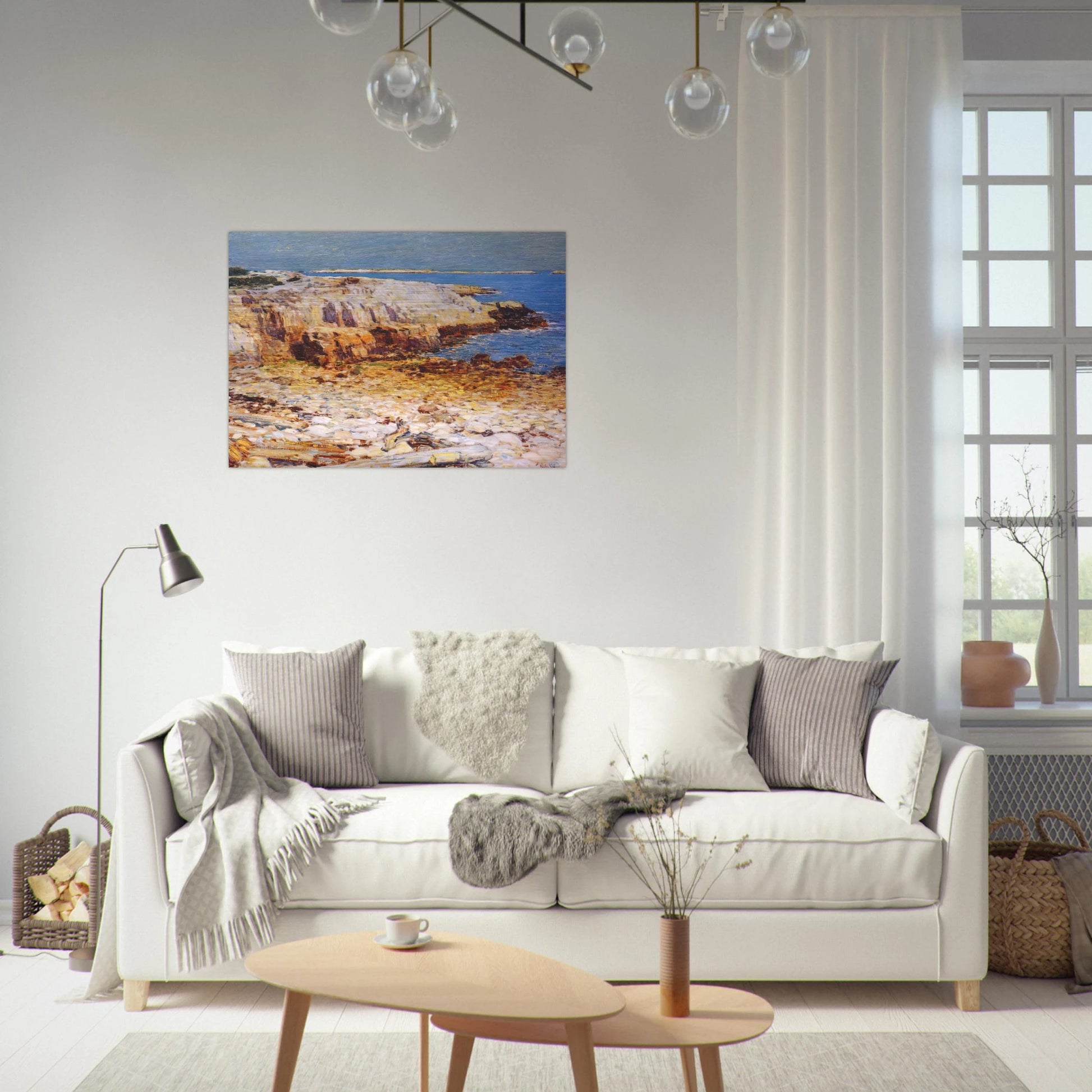 Northeast Headlands, New England Coast - Childe Hassam Brushed Aluminum Print - 70x100 cm / 28x40 inches | Childe Hassam Aluminum Print | Childe Hassam Prints