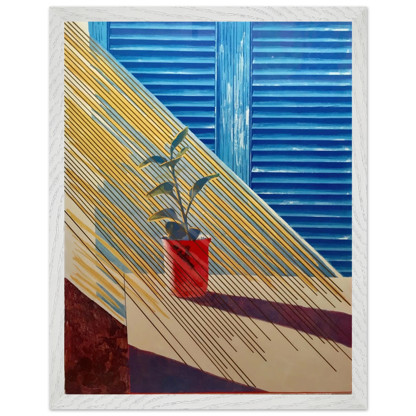 David Hockney - David Hockney Wall art - 45x60 cm / 18x24 inches - Premium Wooden Framed Poster With Fine Art Paper - Wood frame
