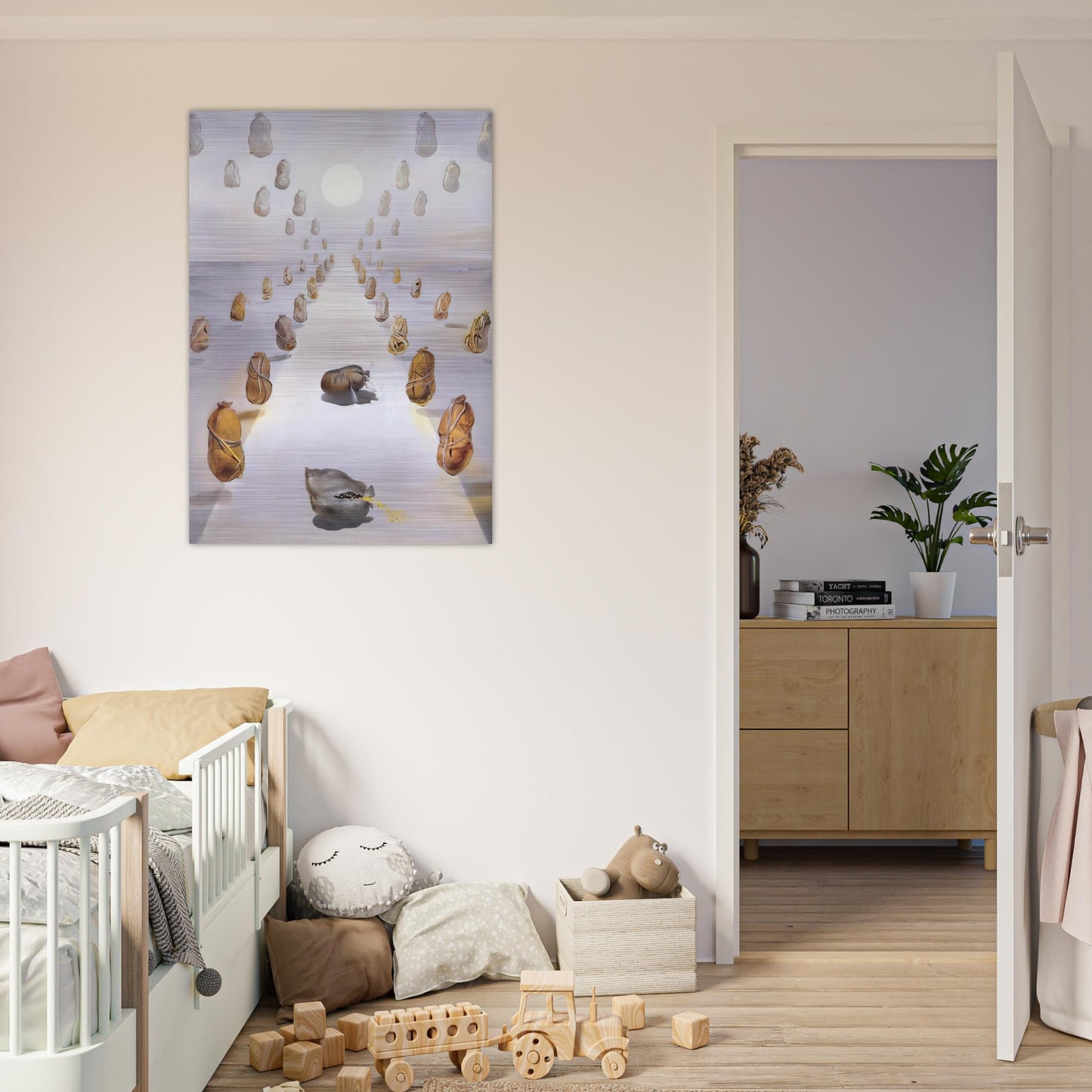 THE PATH OF ENIGMAS SECOND VERSION - Salvador Dali Brushed Aluminum Print - 70x100 cm / 28x40 inches | Salvador Dali Aluminum Print | Salvador Dali Prints