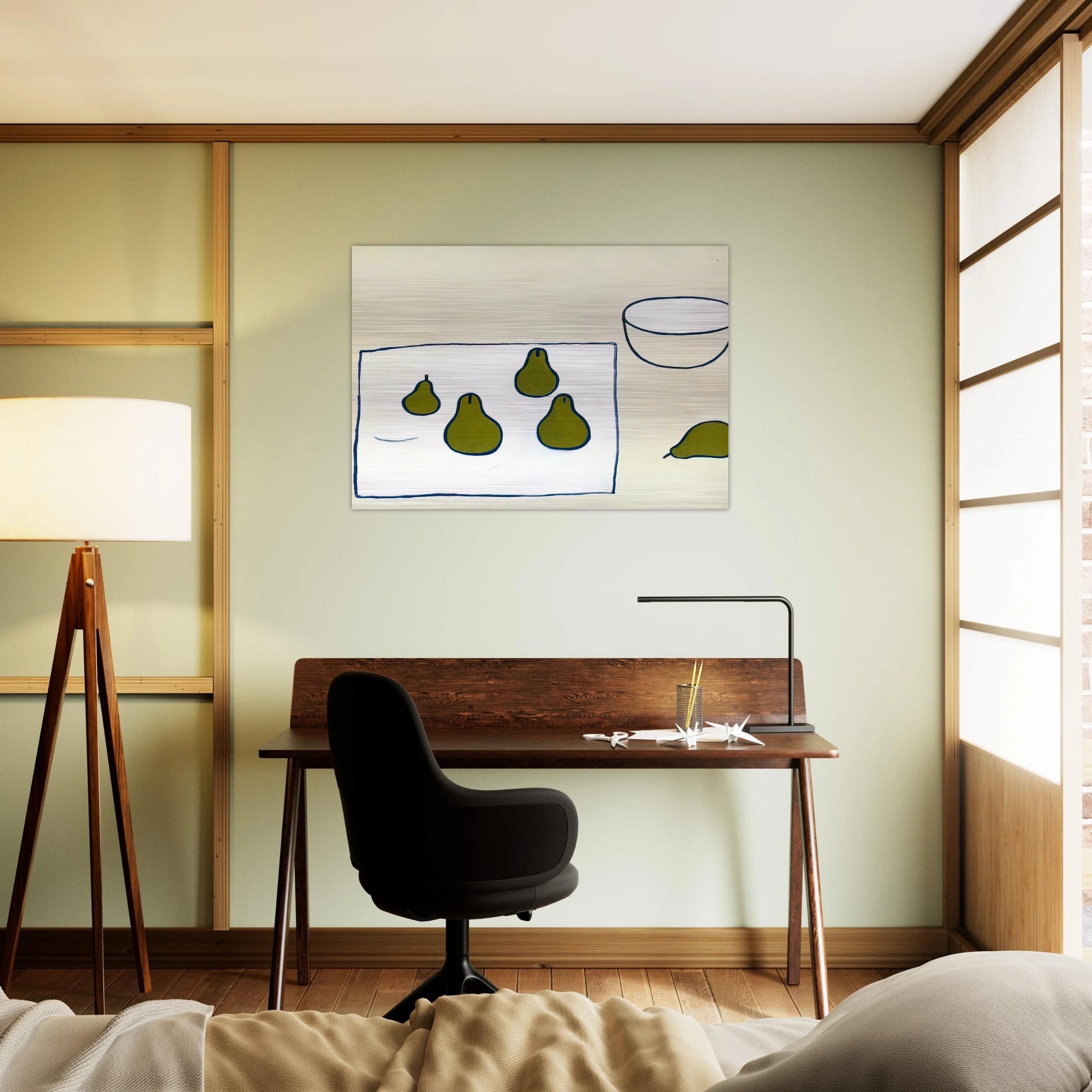 Five Pears - 1976 - William Scott Brushed Aluminum Print - 70x100 cm / 28x40 inches | William Scott Aluminum Print | William Scott Prints