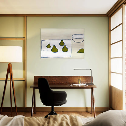 Five Pears - 1976 - William Scott Brushed Aluminum Print - 70x100 cm / 28x40 inches | William Scott Aluminum Print | William Scott Prints