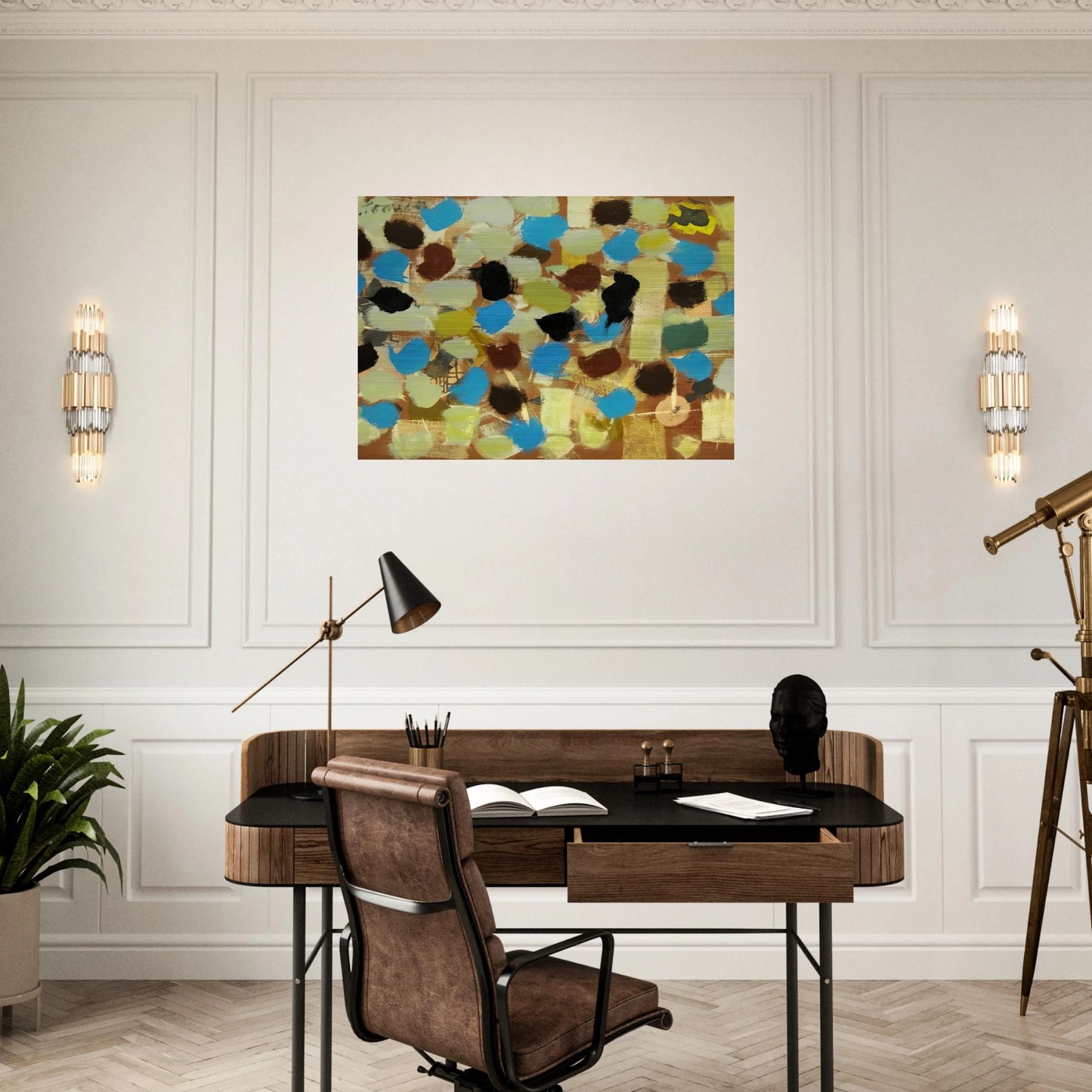 Number 7 - 1953 - Bradley Walker Tomlin Brushed Aluminum Print - 70x100 cm / 28x40 inches | Bradley Walker Tomlin Aluminum Print | Bradley Walker Tomlin Prints