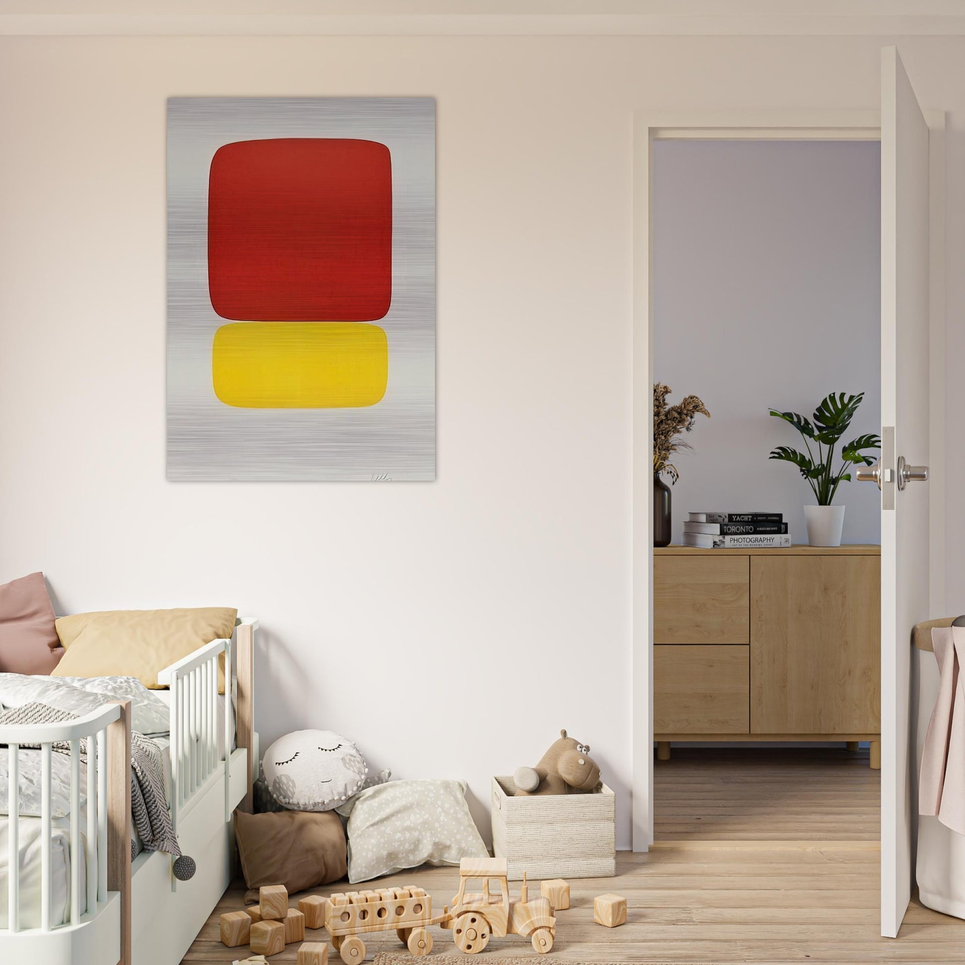 Red over Yellow - Ellsworth Kelly Brushed Aluminum Print - 70x100 cm / 28x40 inches | Ellsworth Kelly Aluminum Print | Ellsworth Kelly Prints
