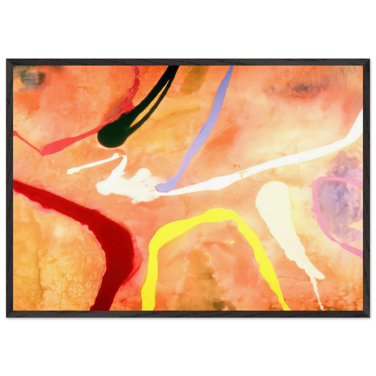 Sarah Rose - 1969 - Ronnie Landfield 70x100 cm / 28x40 inches Framed Art Print – Black Wooden Frame