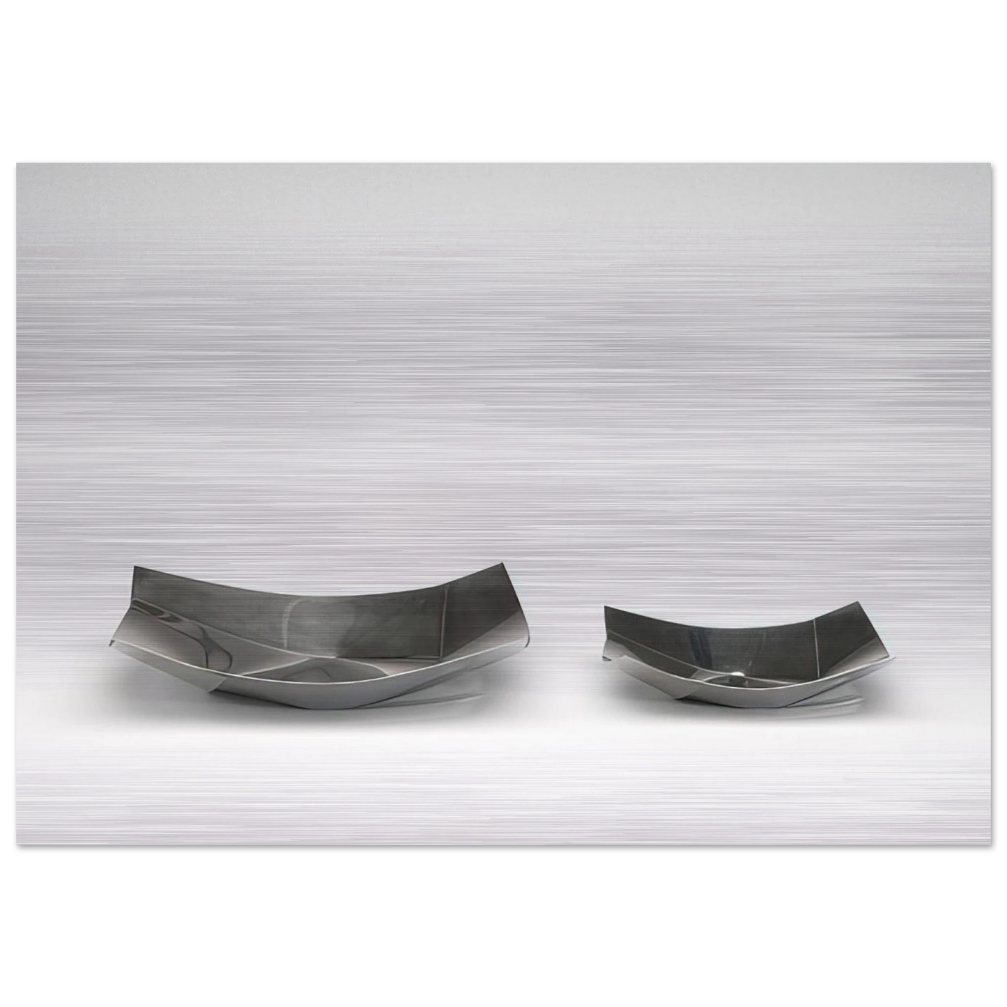 Maldive Tray - 1960 - Bruno Munari Brushed Aluminum Print - 70x100 cm / 28x40 inches | Bruno Munari Aluminum Print | Bruno Munari Prints