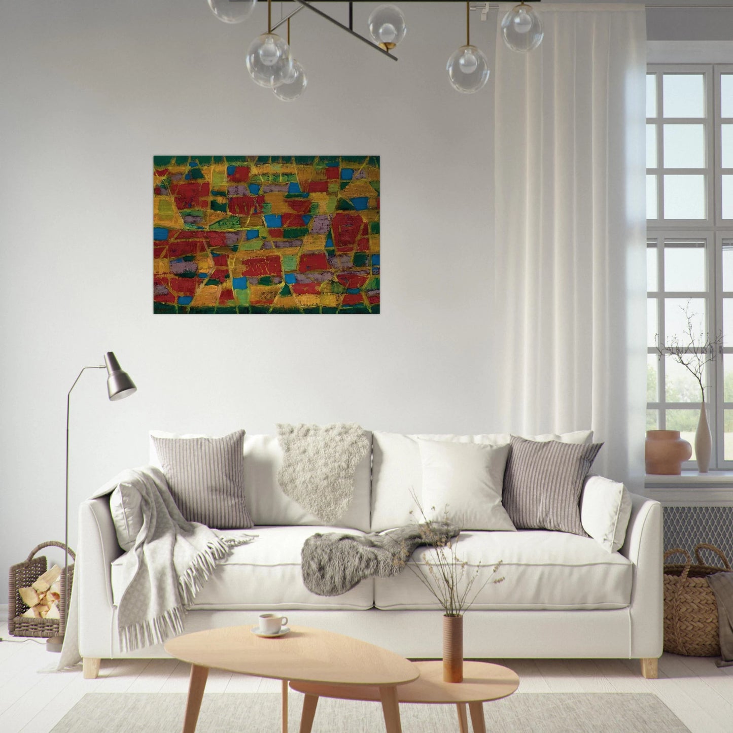 Champs de blé - 1949 - Alfred Manessier Brushed Aluminum Print - 70x100 cm / 28x40 inches | Alfred Manessier Aluminum Print | Alfred Manessier Prints