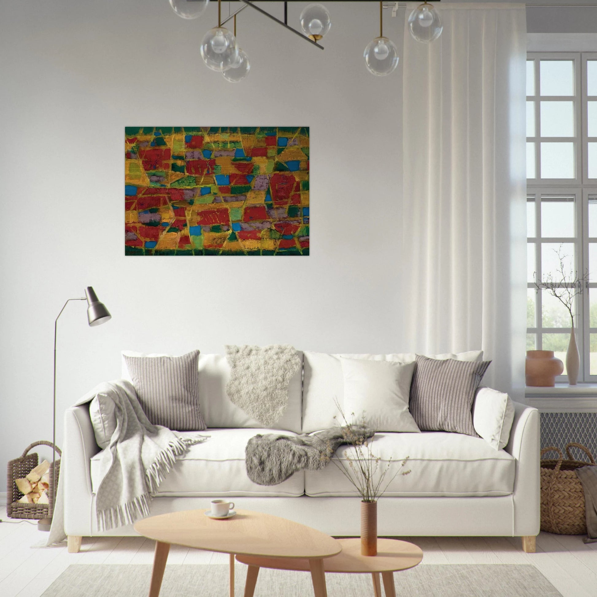 Champs de blé - 1949 - Alfred Manessier Brushed Aluminum Print - 70x100 cm / 28x40 inches | Alfred Manessier Aluminum Print | Alfred Manessier Prints