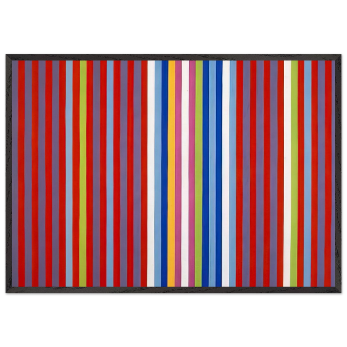 Pepper Pot - 1966 - Gene Davis 70x100 cm / 28x40 inches Framed Art Print – Black Wooden Frame