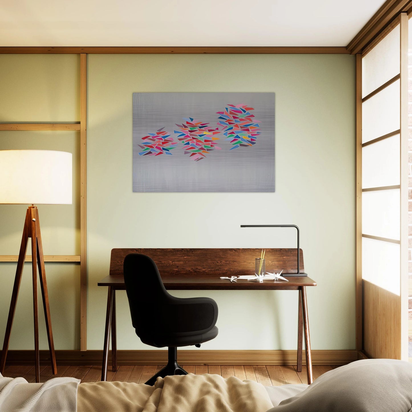 Colors on Gray - 1976 - Robert Goodnough Brushed Aluminum Print - 70x100 cm / 28x40 inches | Robert Goodnough Aluminum Print | Robert Goodnough Prints