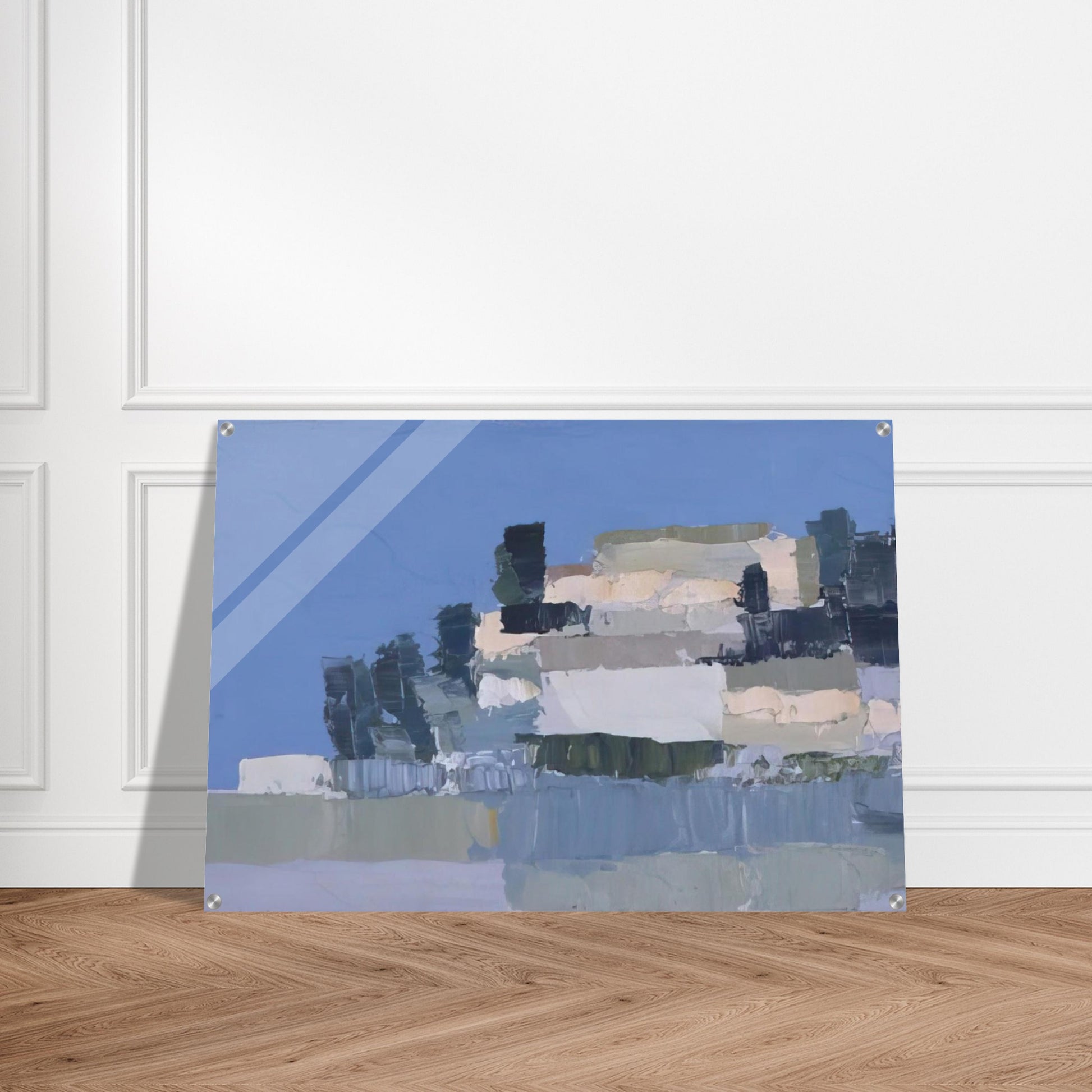 Ménerbes - Art Informel - Nicolas de Stael Acrylic Print - 70x100 cm / 28x40″ inches