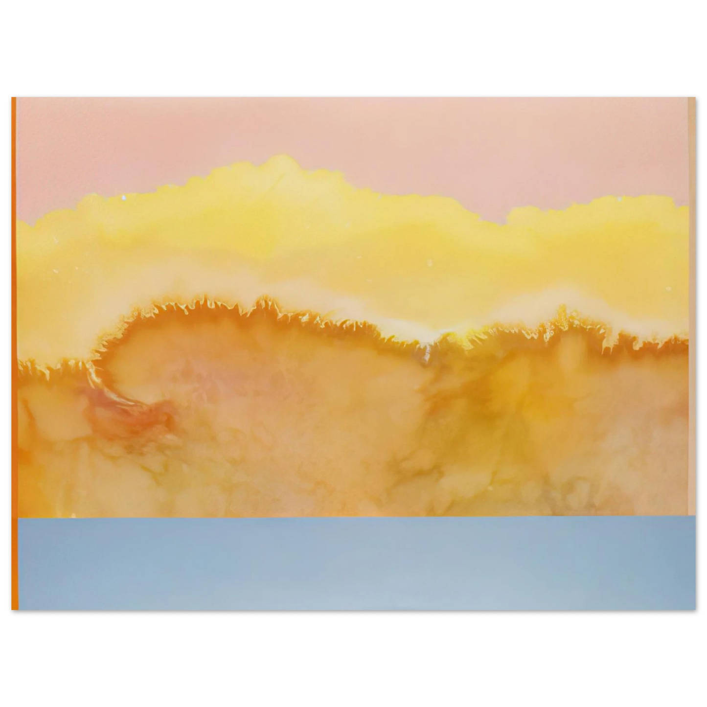 Ronnie Landfield - Turquoise Prairie - 1979  75x100 cm / 30x40inches Fine Art Poster