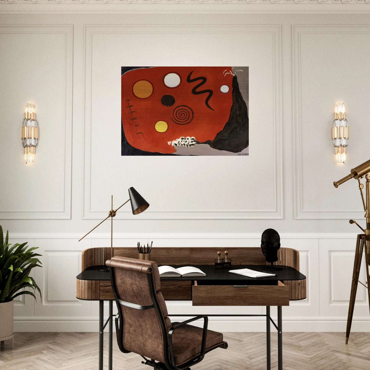THE FUSE 1947 - Alexander Calder Brushed Aluminum Print - 70x100 cm / 28x40 inches | Alexander Calder Aluminum Print | Alexander Calder Prints