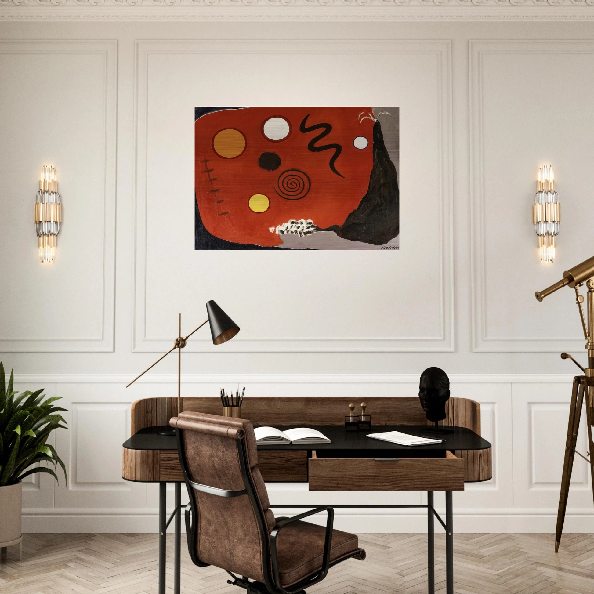 THE FUSE 1947 - Alexander Calder Brushed Aluminum Print - 70x100 cm / 28x40 inches | Alexander Calder Aluminum Print | Alexander Calder Prints