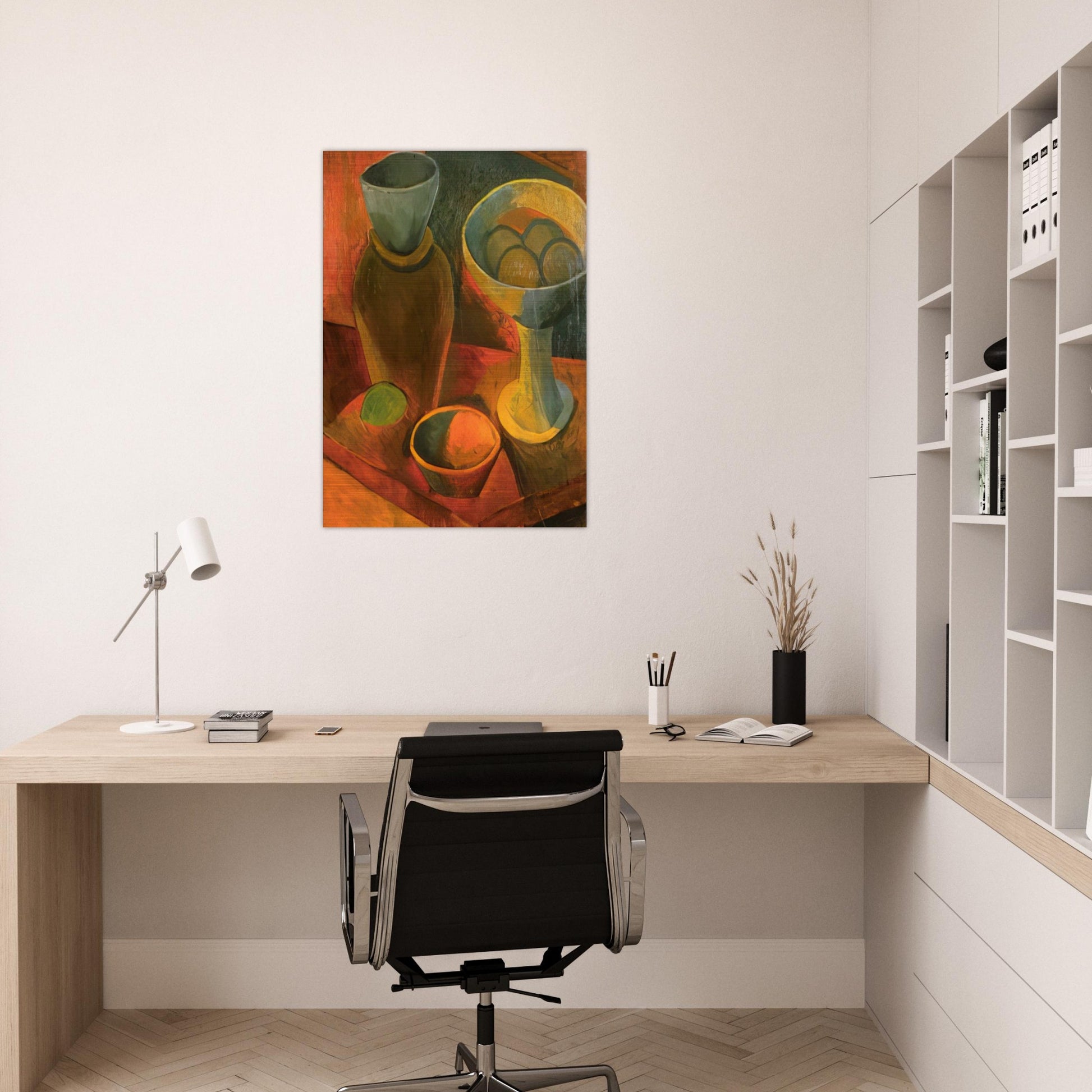 Jug and fruit dish - Pablo Picasso Brushed Aluminum Print - 70x100 cm / 28x40 inches | Pablo Picasso Aluminum Print | Pablo Picasso Prints