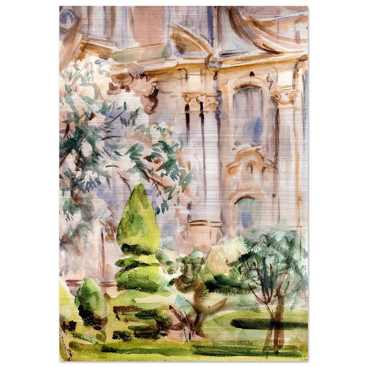 Palace and Gardens, Spain - John Singer Sargent Brushed Aluminum Print - 70x100 cm / 28x40 inches | John Singer Sargent Aluminum Print | John Singer Sargent Prints