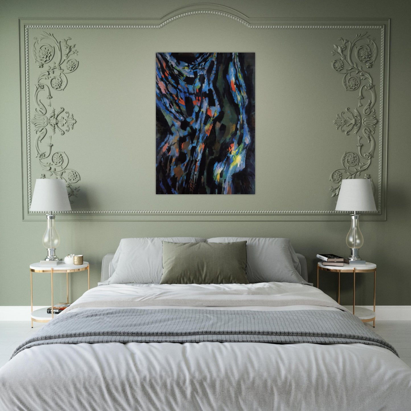 Les Ténèbres - 1962 - Alfred Manessier Brushed Aluminum Print - 70x100 cm / 28x40 inches | Alfred Manessier Aluminum Print | Alfred Manessier Prints