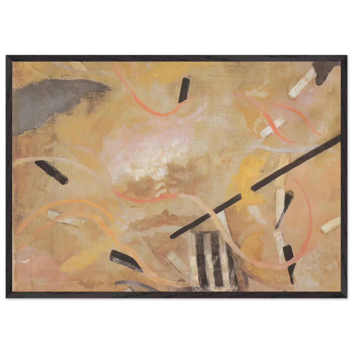 The tendency of aesthetic idealism - 1918 - Julius Evola 70x100 cm / 28x40 inches Framed Art Print – Black Wooden Frame