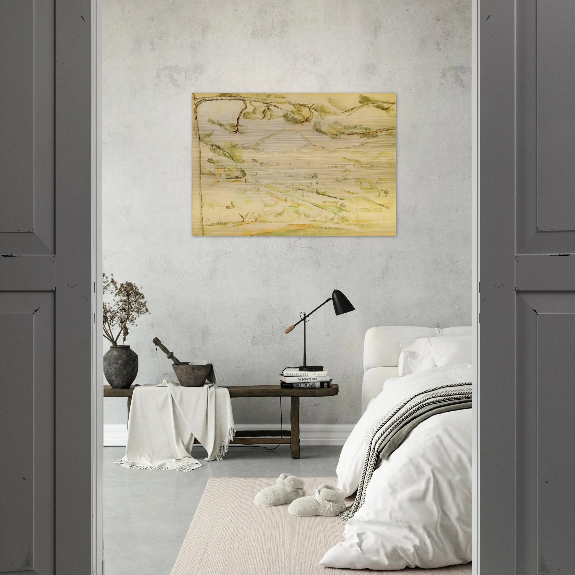 The Arc Valley - Paul Cézanne Brushed Aluminum Print - 70x100 cm / 28x40 inches | Paul Cézanne Aluminum Print | Paul Cézanne Prints