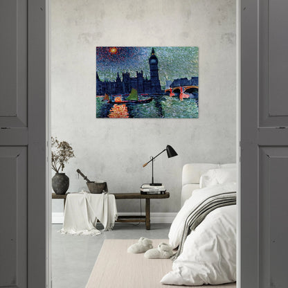THE PALACE OF WESTMINSTER 1907 - Andre Derain Brushed Aluminum Print - 70x100 cm / 28x40 inches | Andre Derain Aluminum Print | Andre Derain Prints