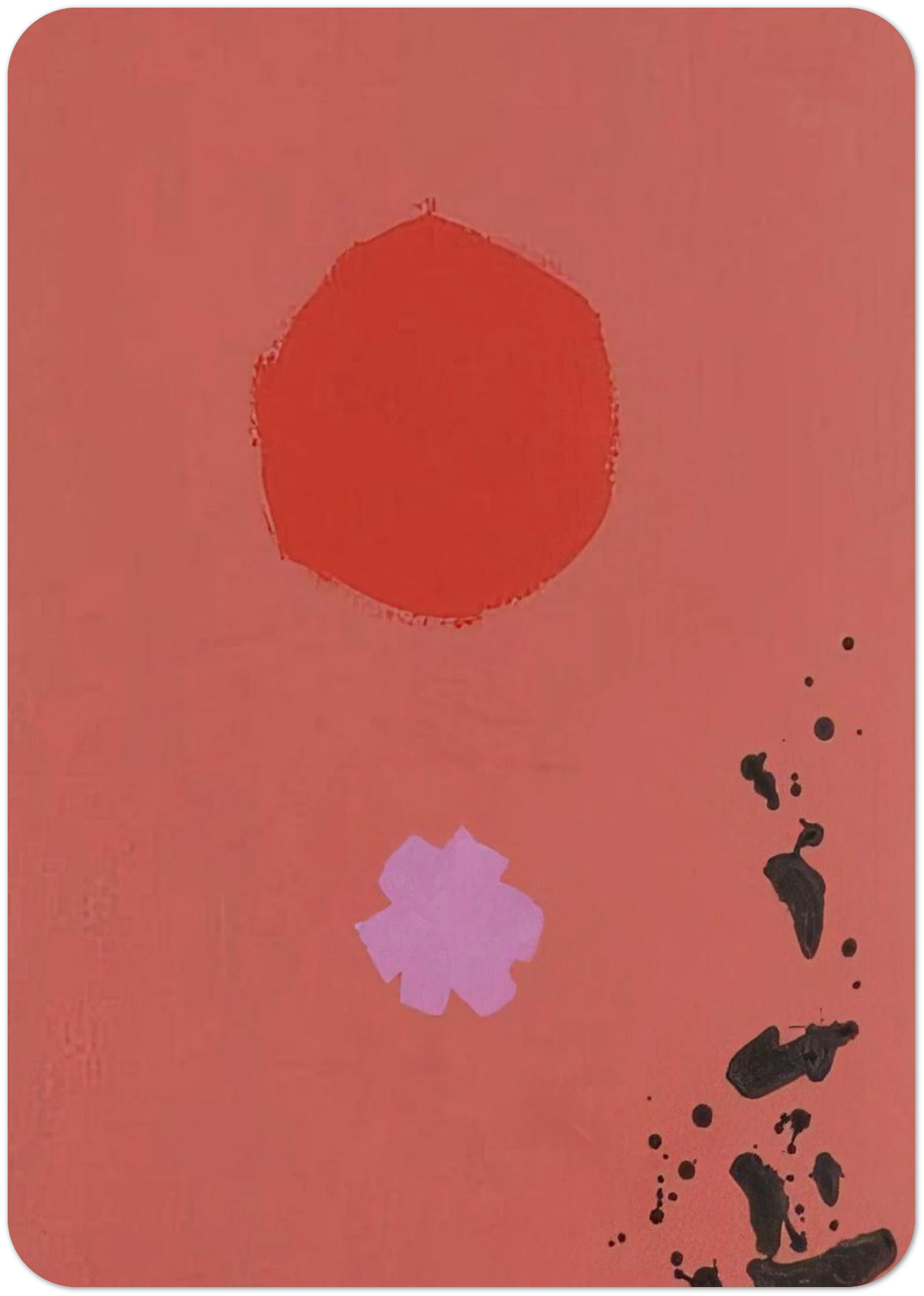 Orange and Lavender No. 72 - 1970 By Adolph Gottlieb Pack of 10 Post Cards | Adolph Gottlieb Post Cards | A6 (10.5 x 14.8 cm) - 4.1 x 5.8 inches