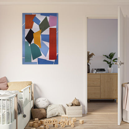 WATUSI HARD EDGE 1963 - Alma Woodsey Thomas Brushed Aluminum Print - 70x100 cm / 28x40 inches | Alma Woodsey Thomas Aluminum Print | Alma Woodsey Thomas Prints