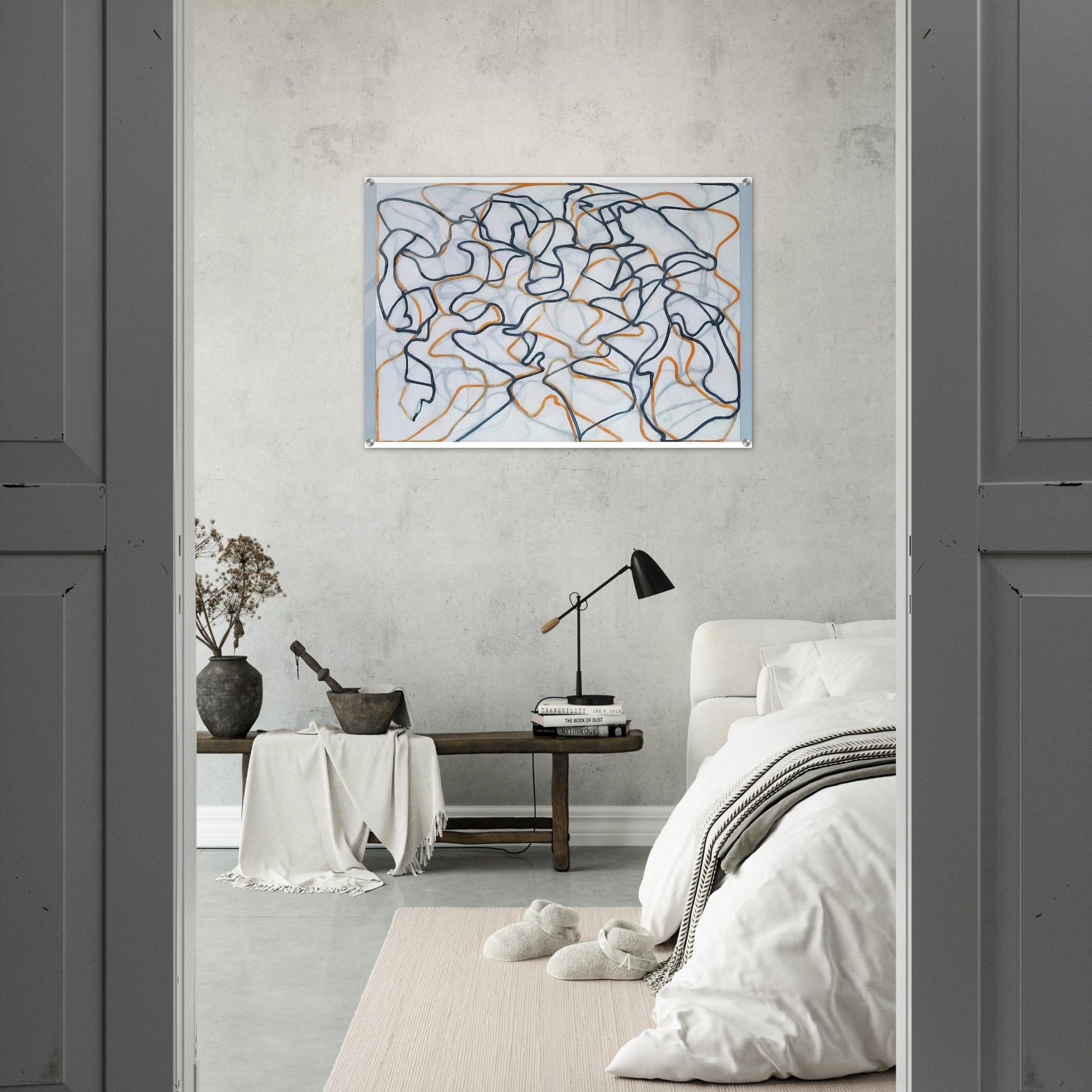 White Ground Letter - 2010 - Brice Marden Acrylic Print - 70x100 cm / 28x40″ inches