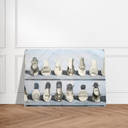Shoe Rows - 1975 - Wayne Thiebaud Acrylic Print - 70x100 cm / 28x40″ inches