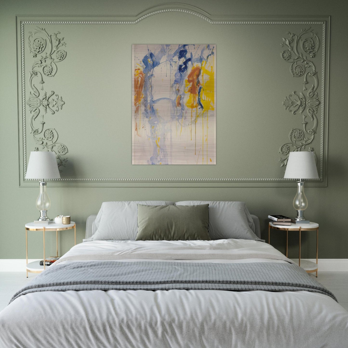 Painting - Sam Francis Brushed Aluminum Print - 70x100 cm / 28x40 inches | Sam Francis Aluminum Print | Sam Francis Prints