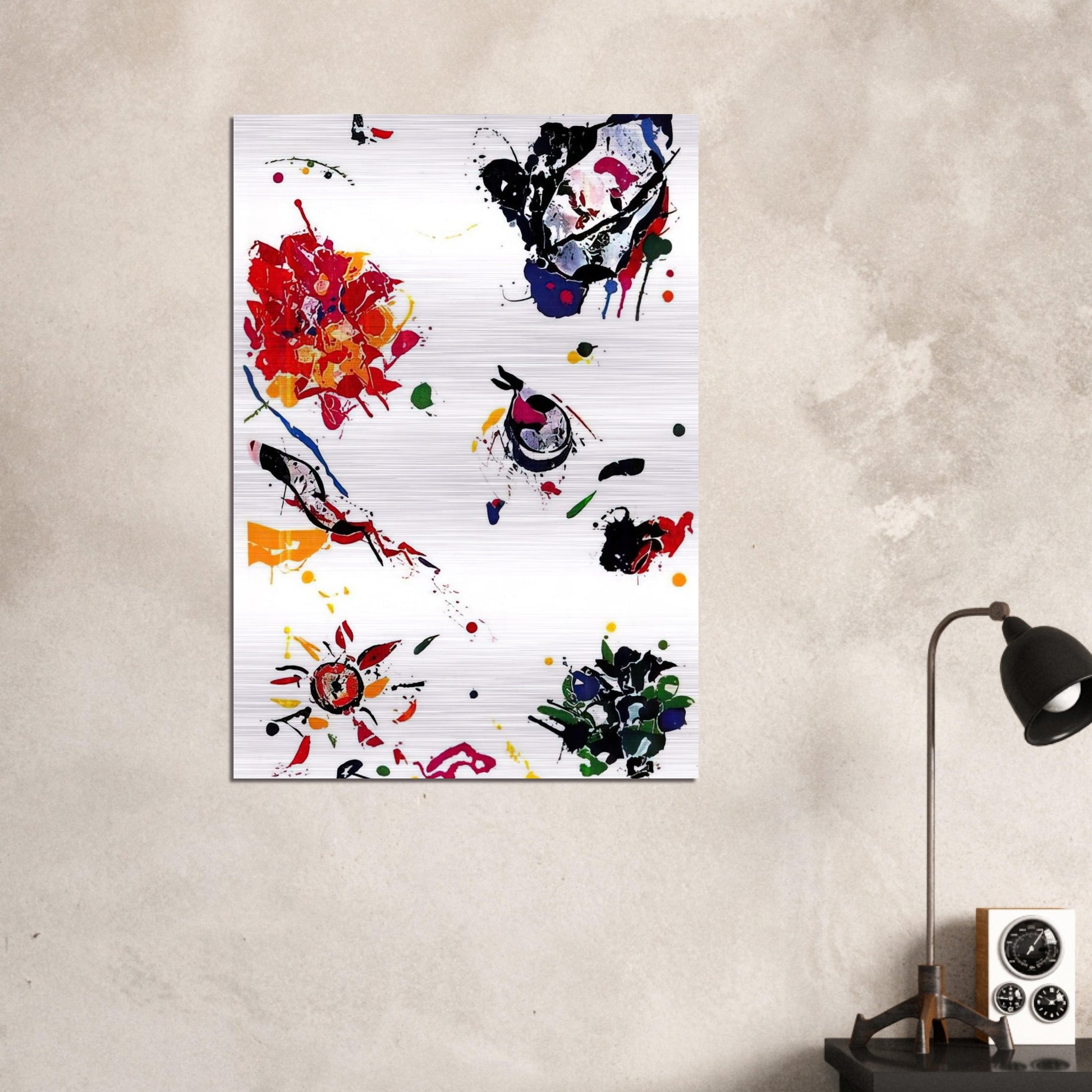 Untitled  SFE-046  - Sam Francis Brushed Aluminum Print - 70x100 cm / 28x40 inches | Sam Francis Aluminum Print | Sam Francis Prints
