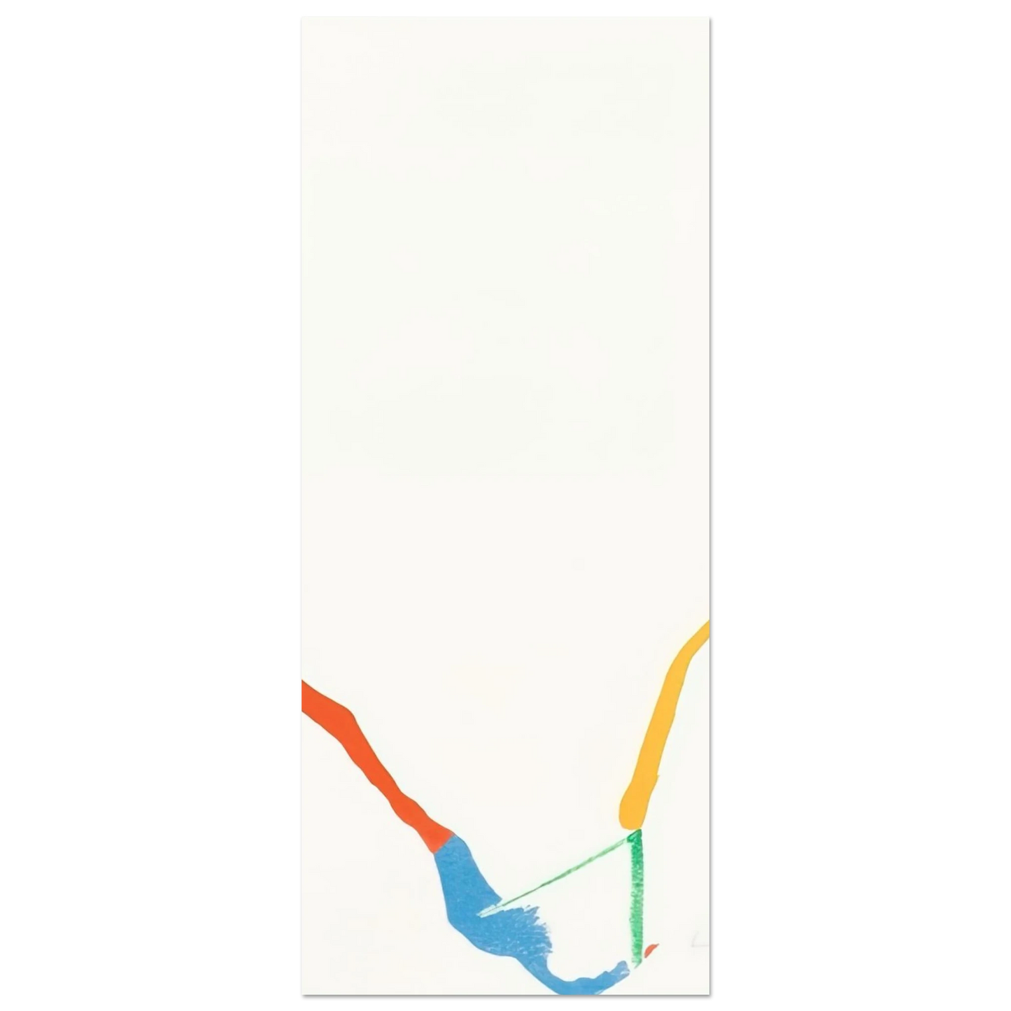 Helen Frankenthaler - What Red Lines Can Do - 1970 Wall art - 70x70 cm / 28x28 inches - Premium Wooden Framed Poster With Fine Art Paper-canvas - Wood frame