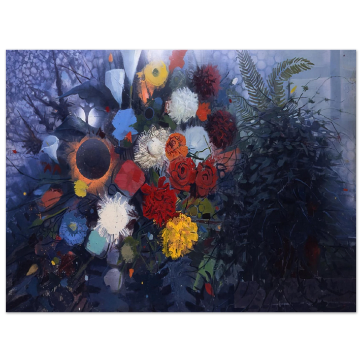 Gebre Kristos Desta - Flowers No. 1 - 1975  75x100 cm / 30x40inches Fine Art Poster