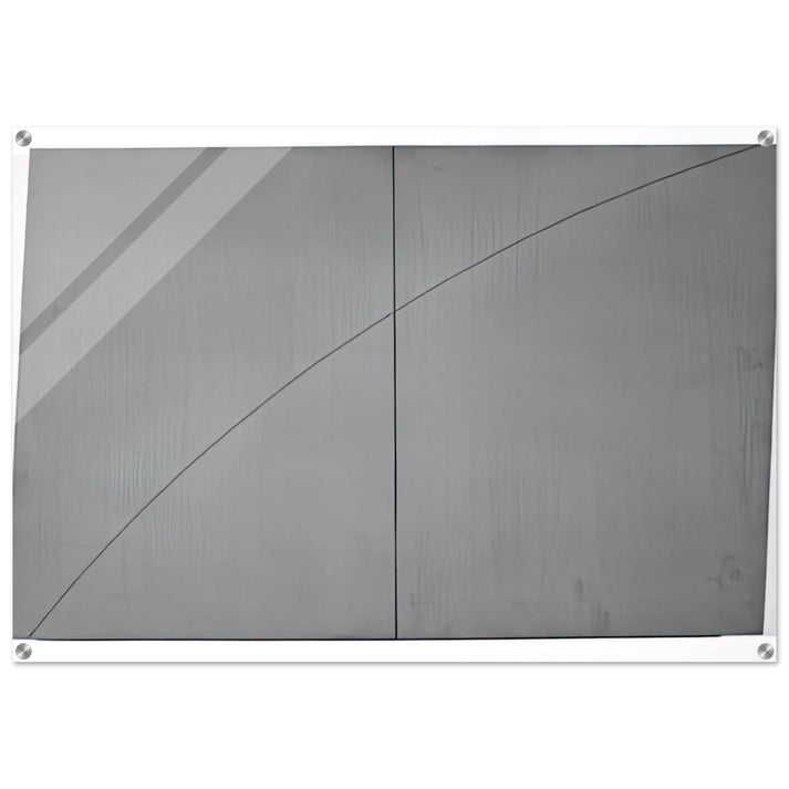A CURVED LINE WITHIN TWO DISTORTED RECTANGLES 1978 - Robert Mangold Acrylic Print - 70x100 cm / 28x40″ inches