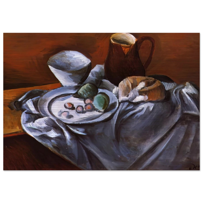 STILL LIFE WITH PEARS AND INDIAN BOWL - Andre Derain Brushed Aluminum Print - 70x100 cm / 28x40 inches | Andre Derain Aluminum Print | Andre Derain Prints