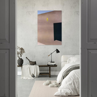 Patio Door with Green Leaf - Georgia O'Keeffe Brushed Aluminum Print - 70x100 cm / 28x40 inches | Georgia O'Keeffe Aluminum Print | Georgia O'Keeffe Prints
