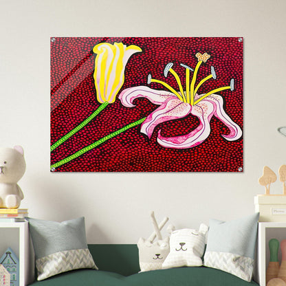 READY TO BLOSSOM IN THE MORNING 1989 - Yayoi Kusama Acrylic Print - 70x100 cm / 28x40″ inches