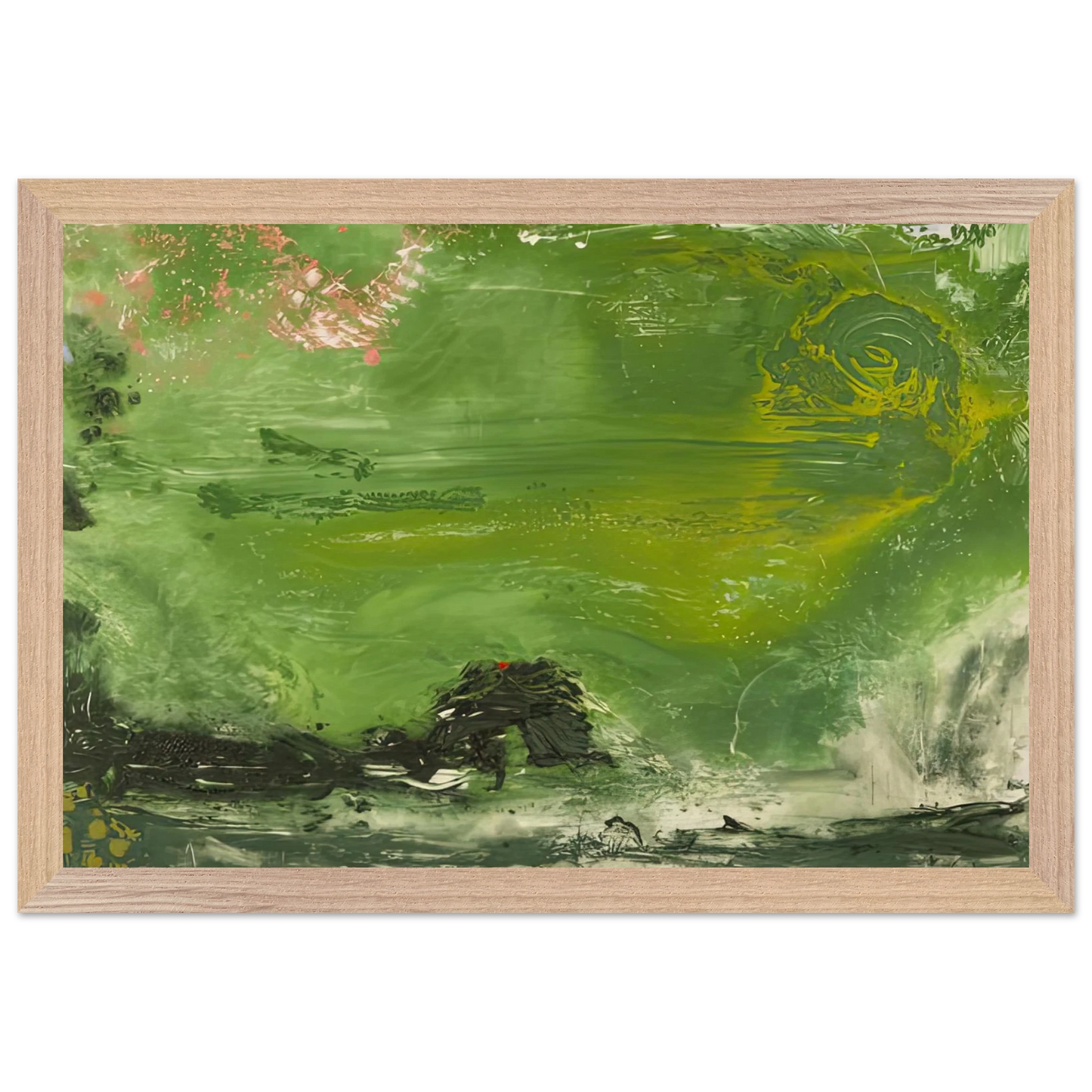 Helen Frankenthaler - Overture, 1992- Wall Art - 30x40 cm / 12x16 inches - Premium Wooden Framed Poster With Fine Art Paper-canvas - Wood frame