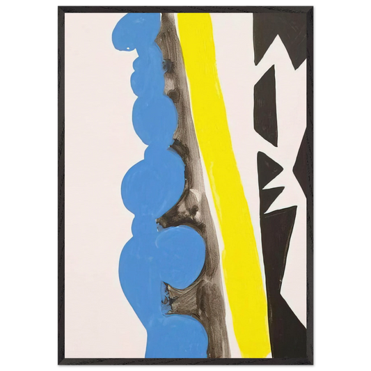 Siebdruck 1967 NOR - 1967 - Ernst Wilhelm Nay 70x100 cm / 28x40 inches Framed Art Print – Black Wooden Frame