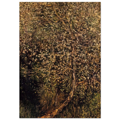 Apple Trees in Blossom by the Water - claude monet Brushed Aluminum Print - 70x100 cm / 28x40 inches | claude monet Aluminum Print | claude monet Prints