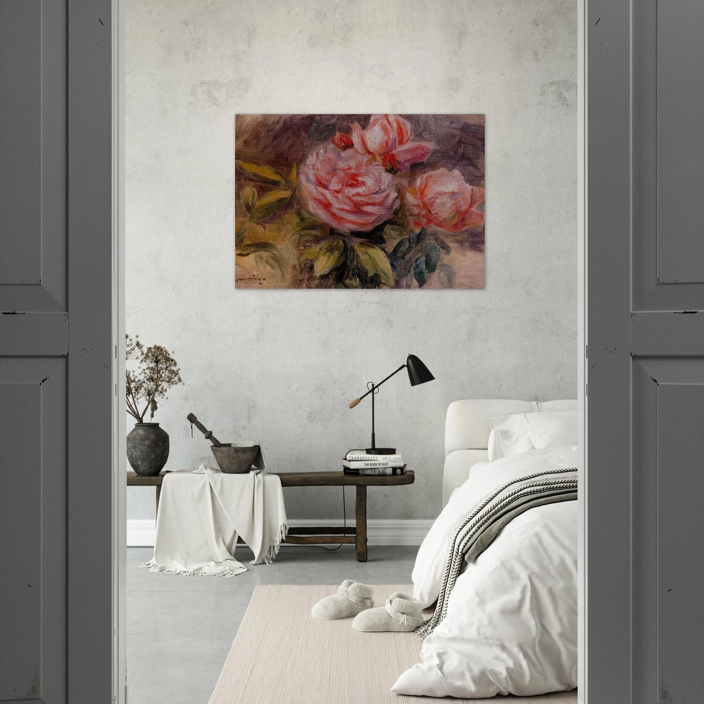 Roses - Pierre-Auguste Renoir Brushed Aluminum Print - 70x100 cm / 28x40 inches | Pierre-Auguste Renoir Aluminum Print | Pierre-Auguste Renoir Prints