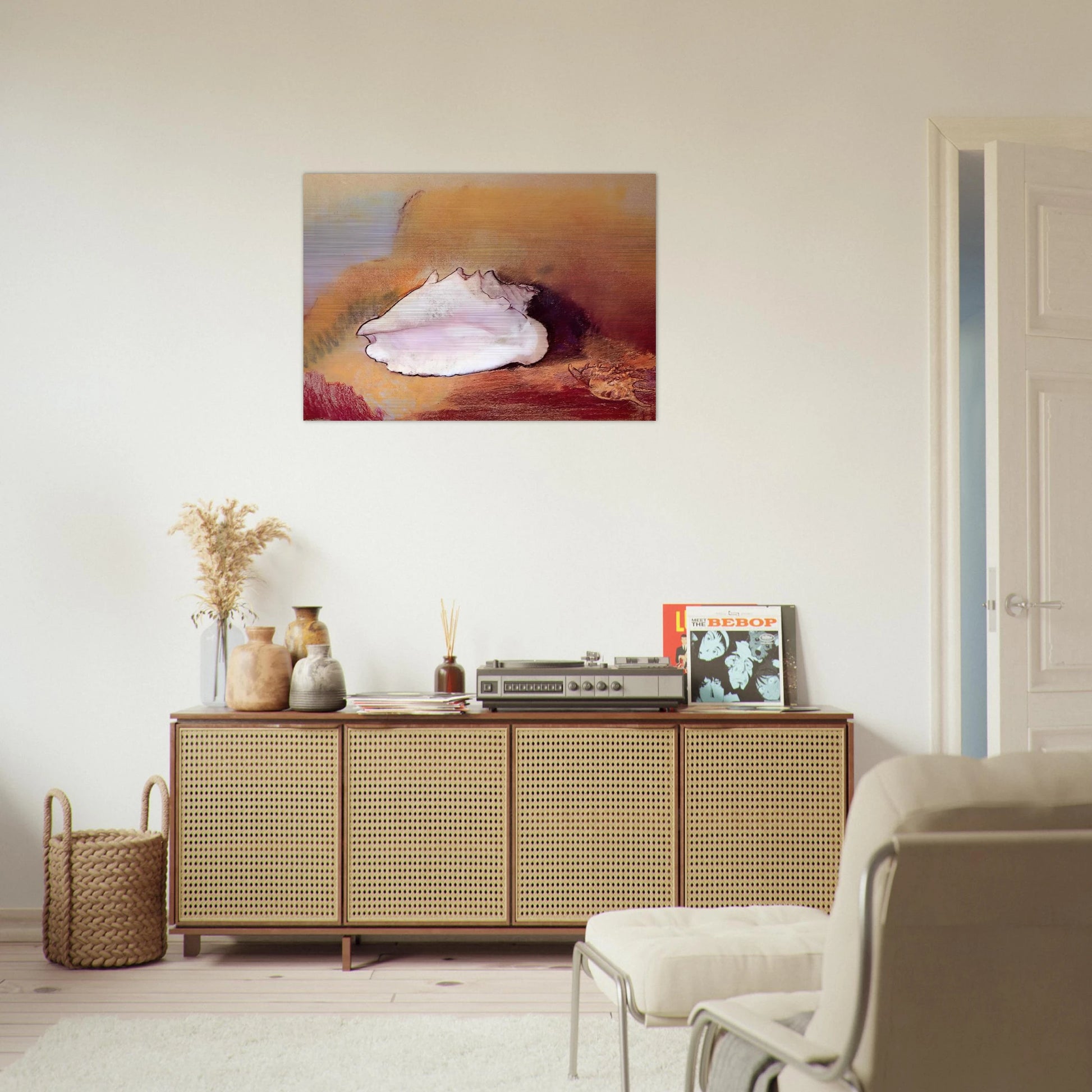 THE SEASHELL 1912 - Odilon Redon Brushed Aluminum Print - 70x100 cm / 28x40 inches | Odilon Redon Aluminum Print | Odilon Redon Prints