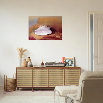 THE SEASHELL 1912 - Odilon Redon Brushed Aluminum Print - 70x100 cm / 28x40 inches | Odilon Redon Aluminum Print | Odilon Redon Prints