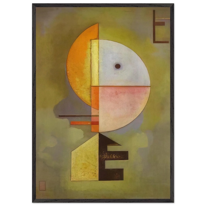 UPWARD 1929 - Wassily Kandinsky 70x100 cm / 28x40 inches Framed Art Print – Black Wooden Frame