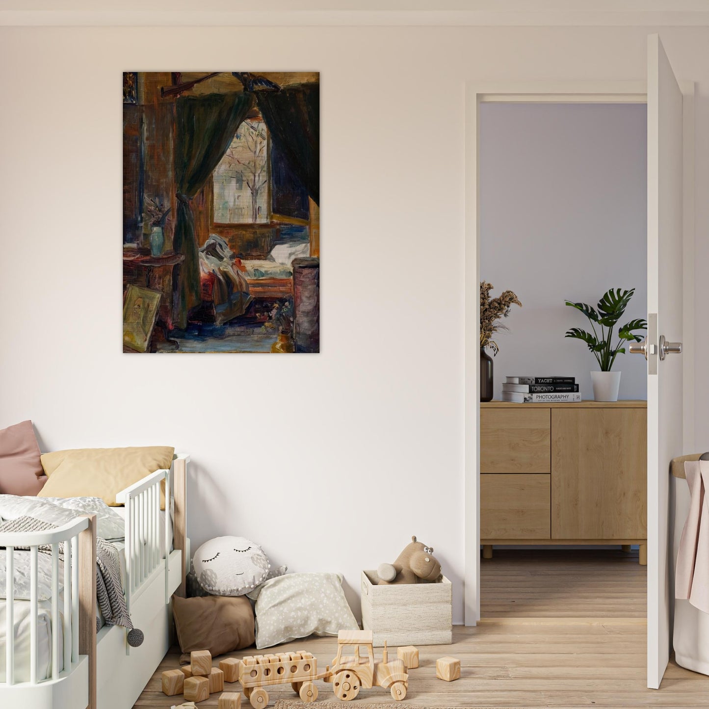 Interior of the Atelier De Auteuil - Tarsila do Amaral Brushed Aluminum Print - 70x100 cm / 28x40 inches | Tarsila do Amaral Aluminum Print | Tarsila do Amaral Prints