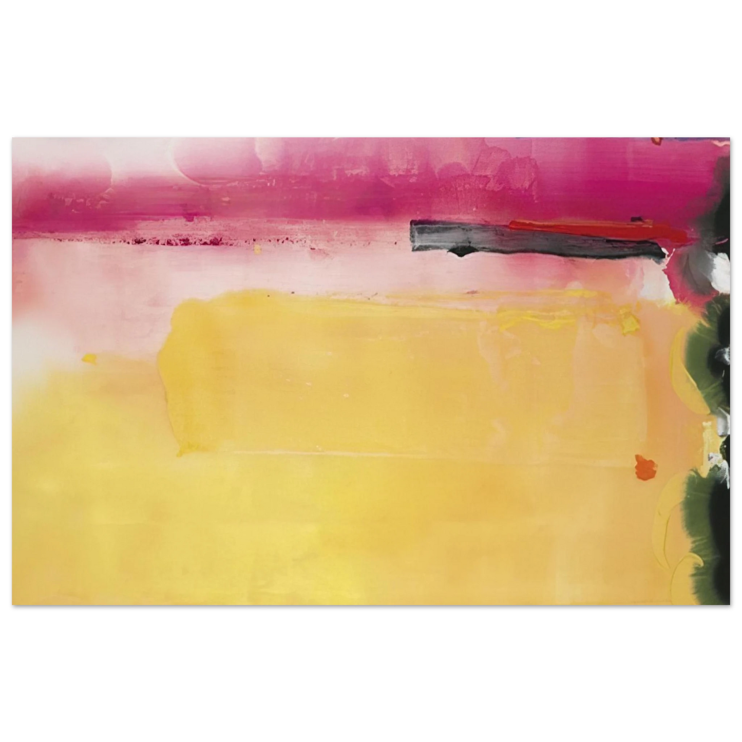 Helen Frankenthaler - Black-Eyed Susan - 1988 Wall art - A1 (59.4 x 84.1  cm) - Premium Wooden Framed Poster With Fine Art Paper-canvas - Black frame