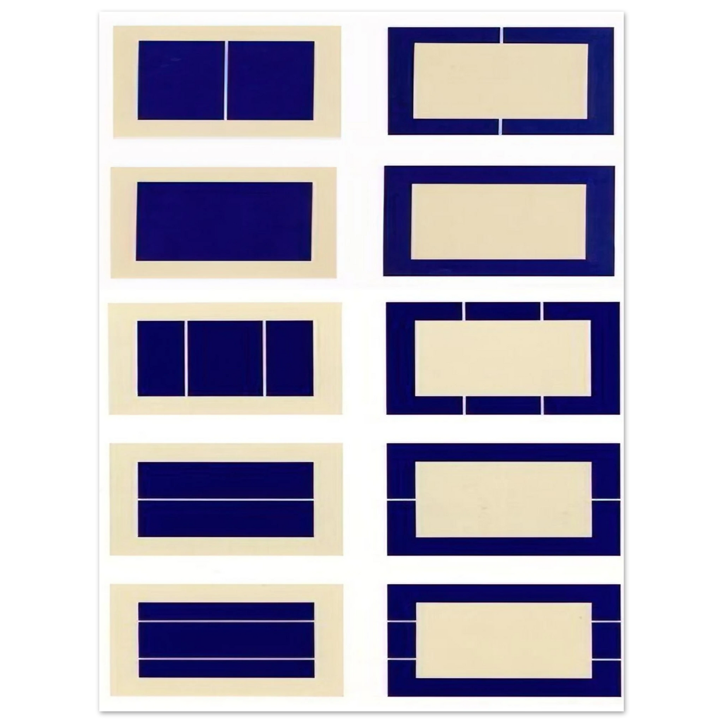 Donald Judd - Untitled S.# 167-176 - 1988  75x100 cm / 30x40inches Fine Art Poster