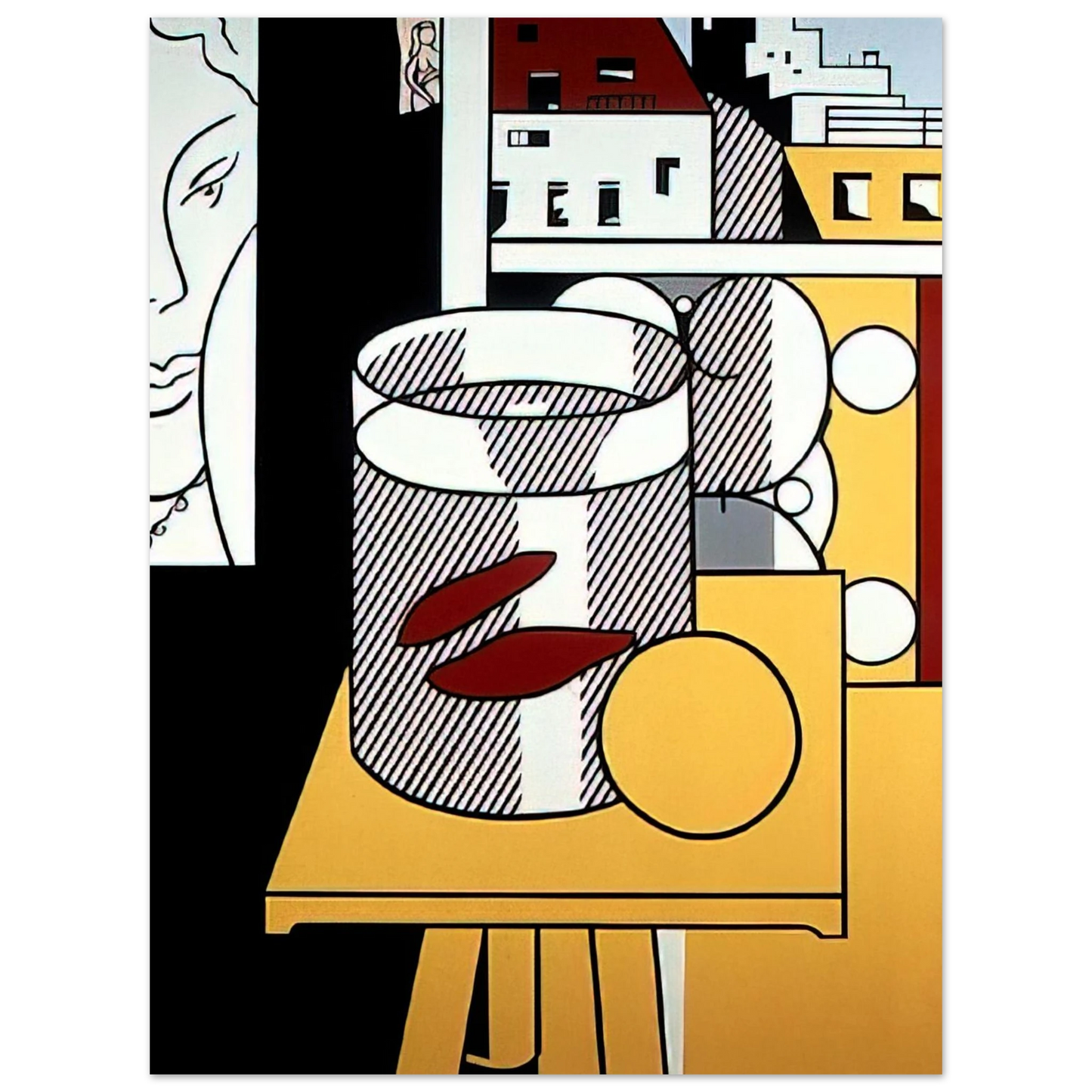 Roy Lichtenstein - STILL LIFE WITH GOLDFISH 1974  75x100 cm / 30x40inches Fine Art Poster