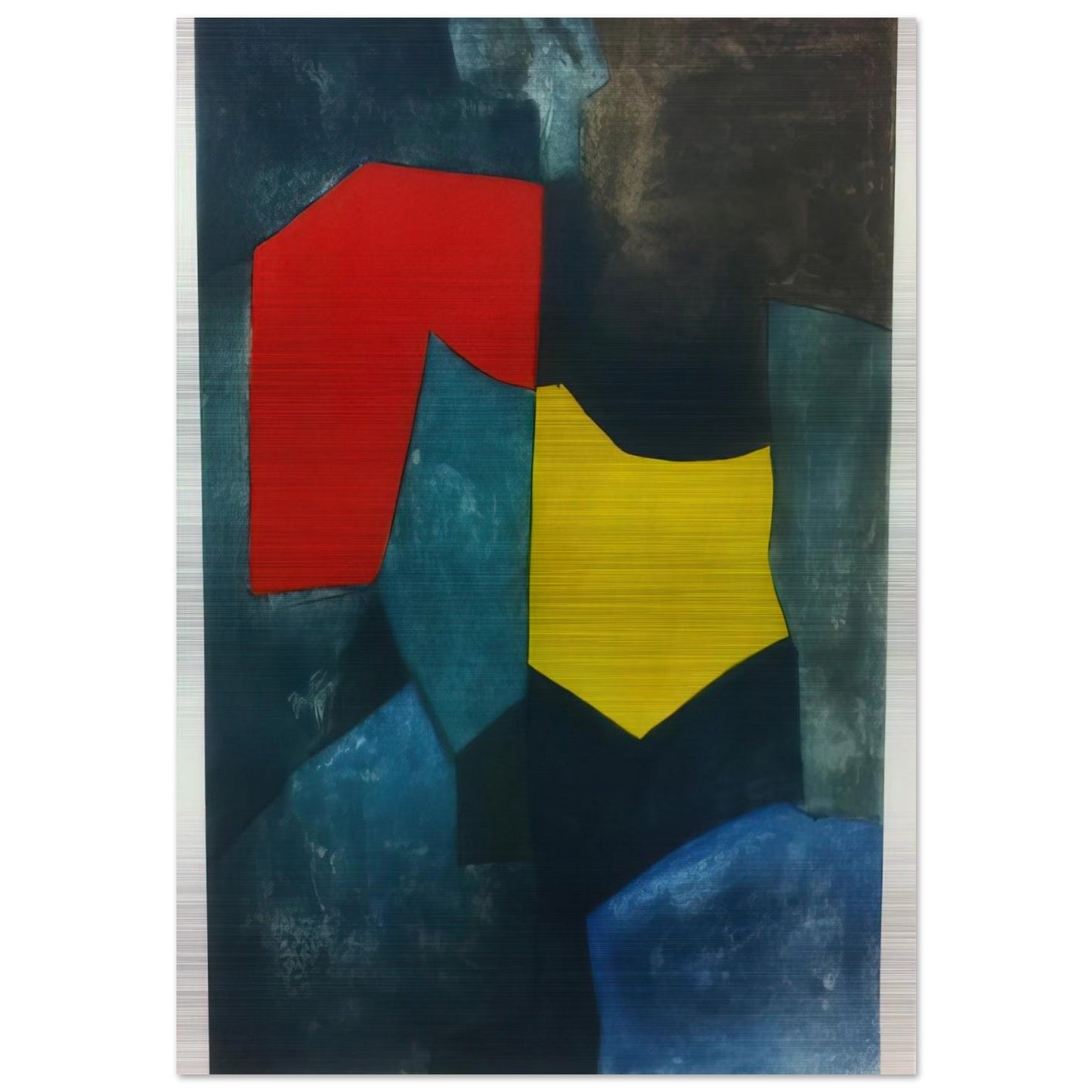 XVI - 1964 - Serge Poliakoff Brushed Aluminum Print - 70x100 cm / 28x40 inches | Serge Poliakoff Aluminum Print | Serge Poliakoff Prints