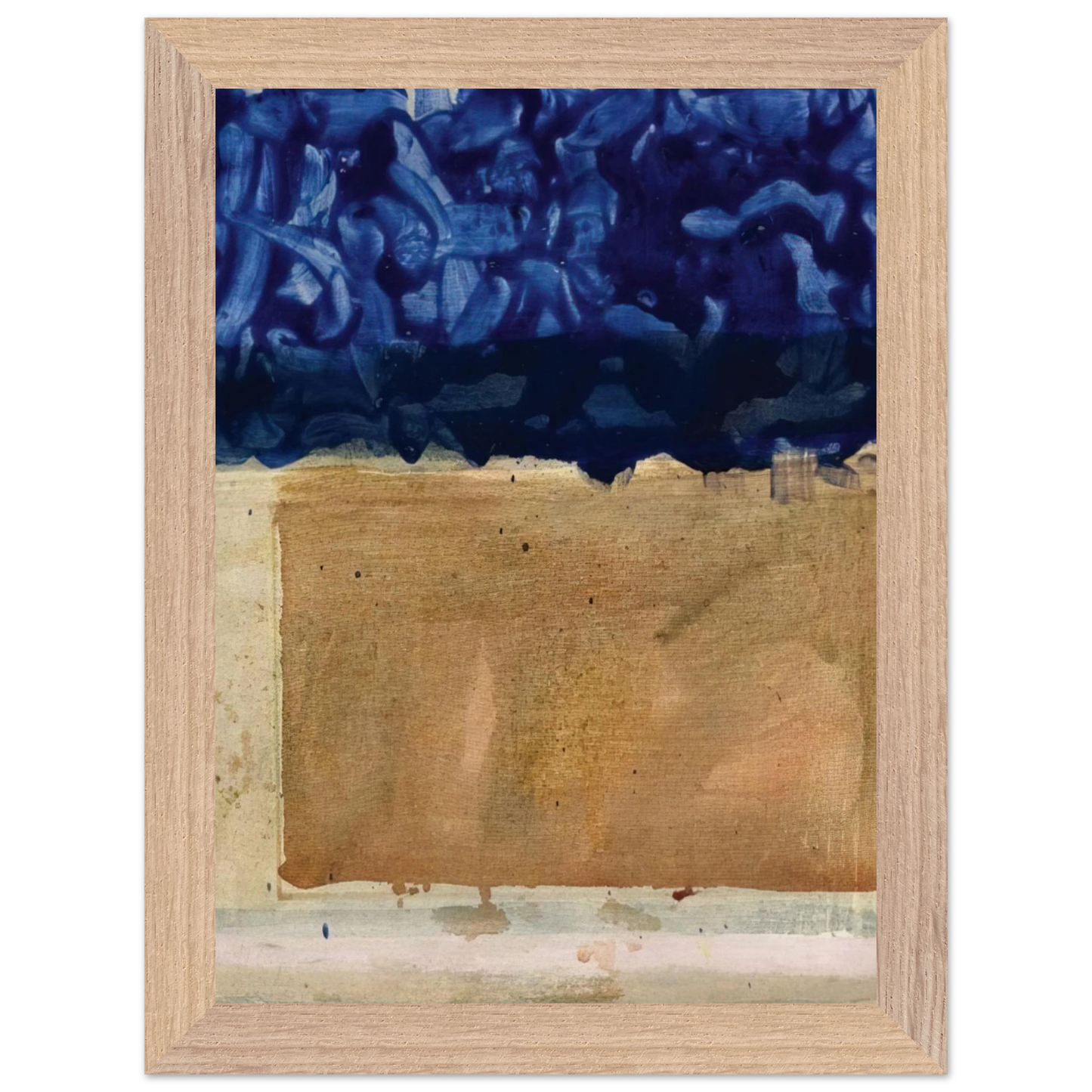 Helen Frankenthaler - Shoreline - 1952 Wall art - 45x60 cm / 18x24 inches - Premium Wooden Framed Poster With Fine Art Paper-canvas - White frame